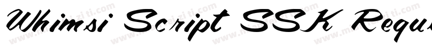 Whimsi Script SSK Regular字体转换